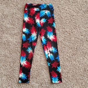 LuLaRoe Girls Patriotic Leggings